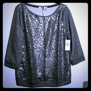 THREE DOTS   USA  sweatshirt  Grey  sz L